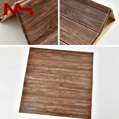 China Low Price 3D Sticker Factory Supplier Adhesive Modern Wooden 3D Wallpaper Distributors Home Decor 3D Wood Wallpaper Designs for sale