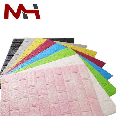 China China 3d wallpaper sticker 3D foam brick adhesive wallpaper sticker factory for home decoration for sale