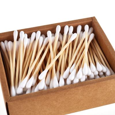 China Daily Suction Daily Suction Diary Draw 2021 Disposable Bamboo Cotton Swab In Cardboard Paper Case for sale