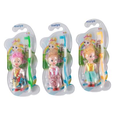 China OEM Cartoon Non-disposable Non-disposable Kids Toothbrush With Small Gift for sale