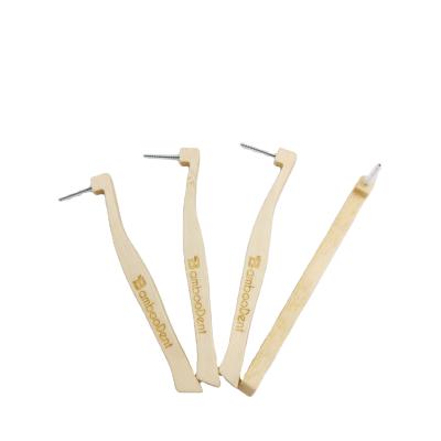 China Teeth Cleaning Hot Selling Eco Friendly Biodegradable Bamboo Interdental Brush Curve Manufacturer for sale