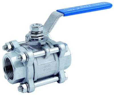 China Threaded Butt Weld 3 Piece Ball Valves 1000 WOG 3 Piece 316 Stainless Steel Socket Weld Ball Valve (Locking Handle) for sale