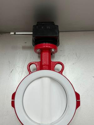 China PFA Lined  And PTFE Lined  Butterly Valve BFV Flanged Type Wafer Butterfly Valves Pneumatic On Off Valve for sale