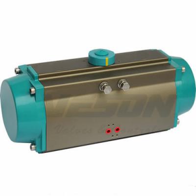 China Rotary Machine Pneumatic Rack And Pinion Actuator Hard Anodizing Surface Treatment for sale