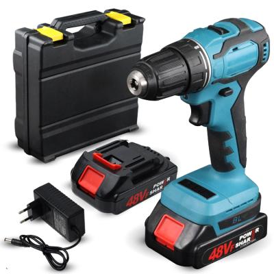 China Household 21V Lithium Battery Drill Home Charging Machine Tool Electric Brushless Cordless Drill for sale