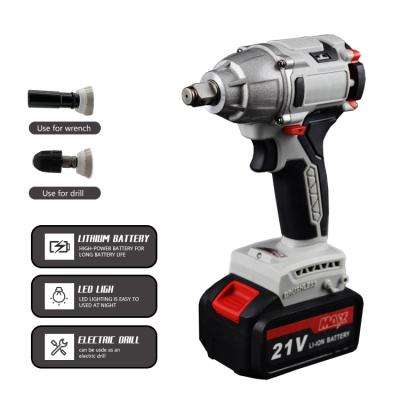 China 21V Impact Wrench 1/2 Cordless Brushless Electric Cordless Socket Wrench Rechargeable Power Tools Impact Electric WrenchHo for sale