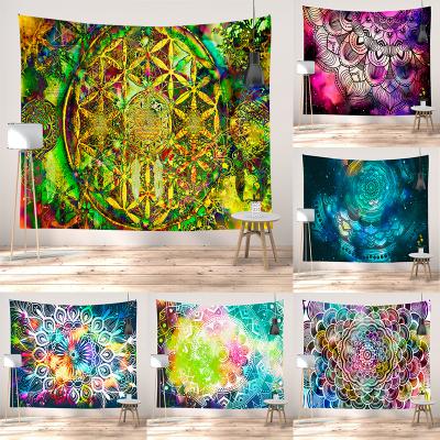 China Psychedelic Colorful Mandala Print Simple Home Decor Wall Hanging Custom Egyptian Tapestry for sale