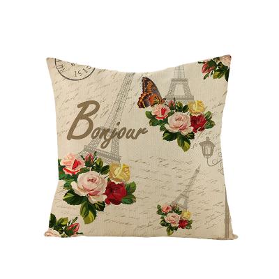 China PORTABLE Vintage Soft Spring Chinese Style Sublimation Factory Custom Printing Line Cushion Cover for sale