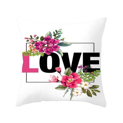 China Anti-Pull 2021 Latest Valentines Lace Custom Printing Cushion Covers Decorative Throw Blanket for sale