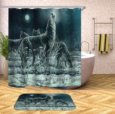 China Fashion Sustainable Famous Brand Designers Manufacture Modern Luxury Bathroom Shower 3d Bathroom Curtains for sale