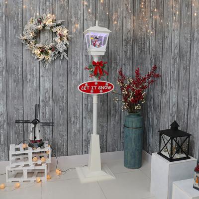 China Snowfall Lighting Musical Rainproof Christmas Off Decorations Illuminate Christmas Snowfall Waterproof Floor Led Music Festival Street Decorative Standing Lamp for sale