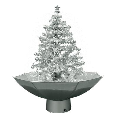 China Falling Snow Electric Plastic Snowfall White Christmas Tree Artificiales Arboles de Navidad Christamas Decoration for sale