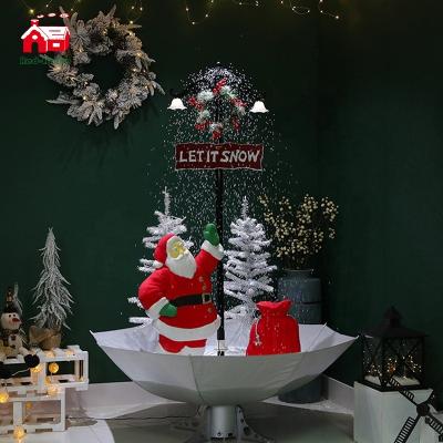 China Christamas Home Decoration Snowfall Falling Tree with Music Decorations Christmas Snowfall Indoor Christmas Tree with Santa LED Music for sale