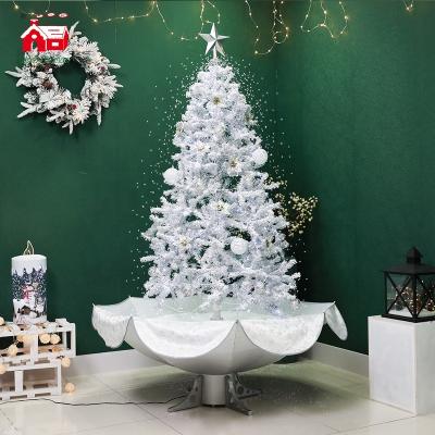 China Christamas Home Decoration Christmas Snowfall Tree with Music Decorations Snowfall Indoor Falling Snow with Umbrella Base for sale