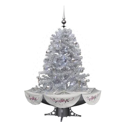 China Popular Wholesale Christmas Gift 140cm Tall Artificial Snow Christmas Tree With Umbrella Base Christmas Decoration Supplies for sale