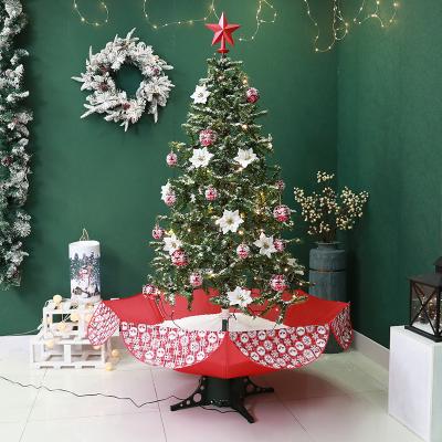 China Umbrella Base New Snow Christmas Tree With Umbrella Base for sale