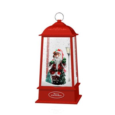 China Wholesale Gifts Factory Customized Christmas Indoor Decoration Supplier Led Small Christmas Wind Musical Snowfall Lamp for sale