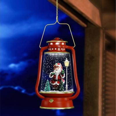 China Decorative Snowfall Light Led Naked Christamas Home Decor Lamp Christmas Lantern Decoration with Music and Hanging Snowfall Light for sale