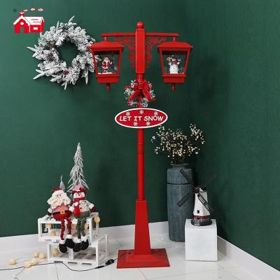 China Christamas Home Decoration Street Light Christmas Light Indoor Decoration Led Snowfall With Music Vertical Street Light Snowfall Street Light for sale