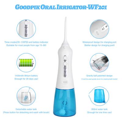 China IPX7 Waterproof 2022 Newest Water Flosser Wireless Portable Teeth Cleaner Dentist Recommend for sale