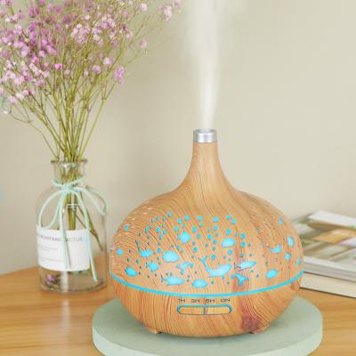 China Wholesale Wooden Remote Control Humidifier Air Diffuser Household Essential Oil Ultrasonic Aroma Diffuser With Light for sale