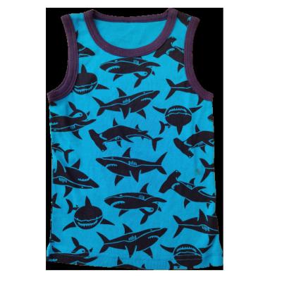 China 2021 Summer Children's New Boys Clothes Printed Sleeveless Top QUICK DRY For Kids for sale