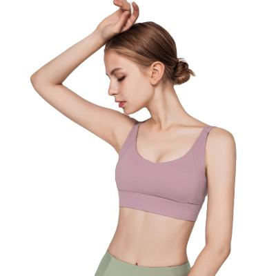 China Breathable Seamless Transparent Invisible Transparent Bare Nipple Breast Sports Bra Fashion Sports Bra for sale