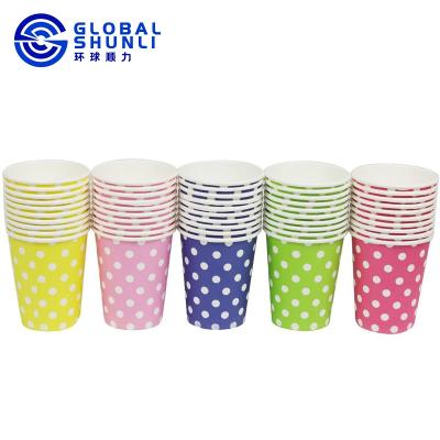 China Shunli Disposable Global Custom Printed Single Wall Cold Paper Cups Drink Paper Cup for sale