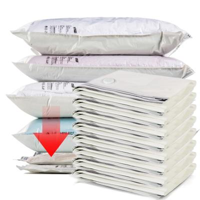 China Large Eco-Friendly Storage Space Saver Clothes Plastic Folding Bedding Cover Compressed Flat Vacuum Bag for sale