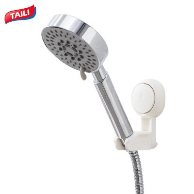 China Durable Hand Press Wall Mount Spout Shower Head Holder With Vacuum Suction Cup For Bathroom Sets (AW619) for sale