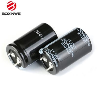 China Original Genuine Straight Power Plug Electrolytic Capacitor 250V 680uF Straight Volume 25*40mm 250MXG680MEFCSN25X40 for sale