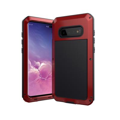 China Eco-friendly Aluminum Shockproof Heavy Duty Protective Metal Bumper Phone Case For Samsung Galaxy S10+ for sale