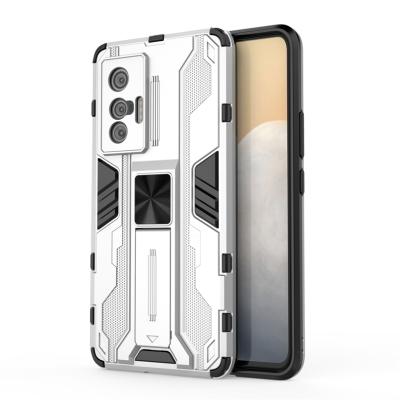 China New come 2021 shockproof 2 in 1 tpu PC armor stand phone case for vivo X70 supersonic shockproof back cover for sale