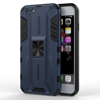 China New Arrival 2021 Shockproof 2 in 1 tpu PC Armor Stand Phone Case For iPhone 6 Supersonic Shockproof Back Cover for sale