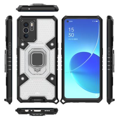 China Anti-Fall Ring Holder Shockproof TPU PC Lanyard Phone Case for oppo reno 6Z back cover for sale