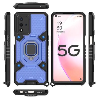 China Shockproof Anti-fall Ring Holder tpu PC Lanyard Phone Case For Oppo A93S 5G/A93 5G/A74 Back Cover for sale