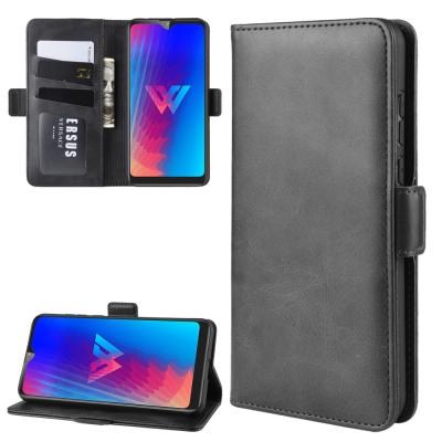 China Eco-friendly Style Side Magnetic Wallet Crazy House Buckle Leather Phone Case For LG W30 for sale