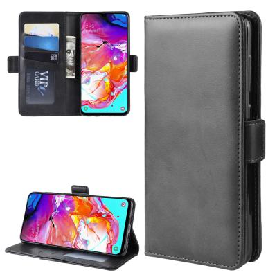 China Eco-friendly Magnetic Side Wallet Crazy House Loop Leather Phone Case For Samsung Galaxy A70 for sale