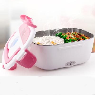 China Portable Stored Car And Household Container Stainless Steel Electric Heating Electric Lunch Box for sale