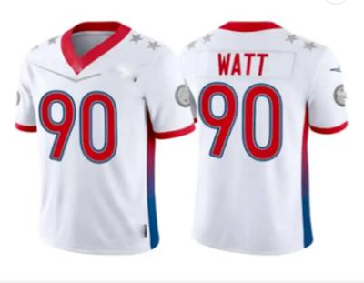 China Wholesale New Antibacterial Men's American Football Jersey #90 High Quality Pique Watt #10 Herbert Jersey for sale