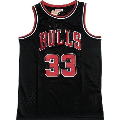 China Antibacterial cheap basketball jersey, 1997-98 no. 33 Season Pippen, M&N Series AU Embroidery Mens Basketball Jersey for sale