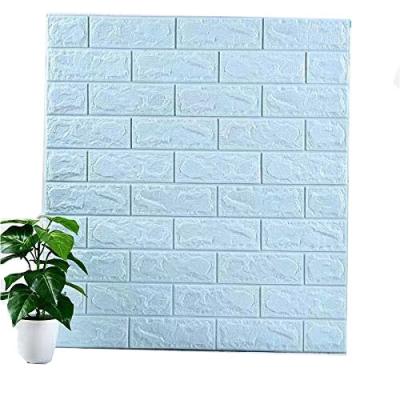 China Waterproof+ECO-Friendly Porcelain Wall 3d Brick Sticker Kids Room Foam 3d Wallpaper Stripe Modern Style for sale