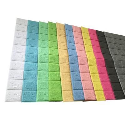 China Self Adhesive Retro Foam 3d Wall Panel 3d Wall Sticker Fancy Waterproof+ECO-Friendly Pe Brick for sale