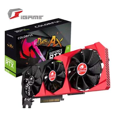 China Computer Gaming Esports GeForce RTX3070 8GB 1725MHZ Colorful LHR/Battleaxe Desktop Graphics Card for sale