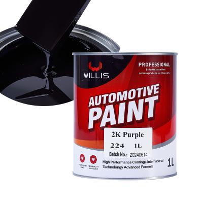 China Purple / Orange / Red 2K Purple 2K Solid Paint For Spray Gun  Easy To Infiltrate 2K Purple Auto Refinish Paint for sale
