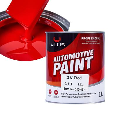 China Automotive Protection 2K Red Solid Paint High Hardness 1L / 4L Per Can Easy Construction for sale