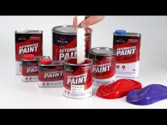 Gloss Black 2K Scarlet Red Solid Paint Anti Yellowing For Car Scratches 2 Years Shelf Life