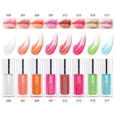 China Waterproof Color-changing lip gloss oil moisturizing shiny moisturizing lip gloss color mini beautiful various fruit flavor lip balm for sale