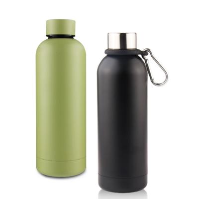 China Sustainable 500ml Food Grade Promotional Thermos Flask Double Wall Insulated 304 Stainless Steel Travel 18 8 Sports Water Bottle for sale