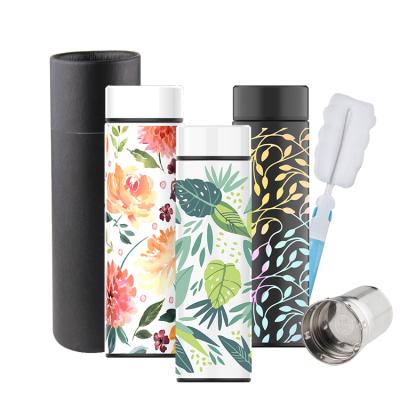 China Wholesale Viable Stainless Steel 16oz Thermos Vacuum Flask, Insulated Sports Water Bottle Travel Coffee Tumbler With Infuser And Logo for sale